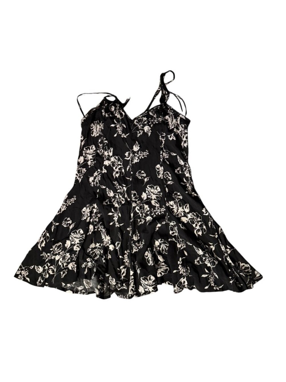 Forever 21 Floral Black & White Romper
